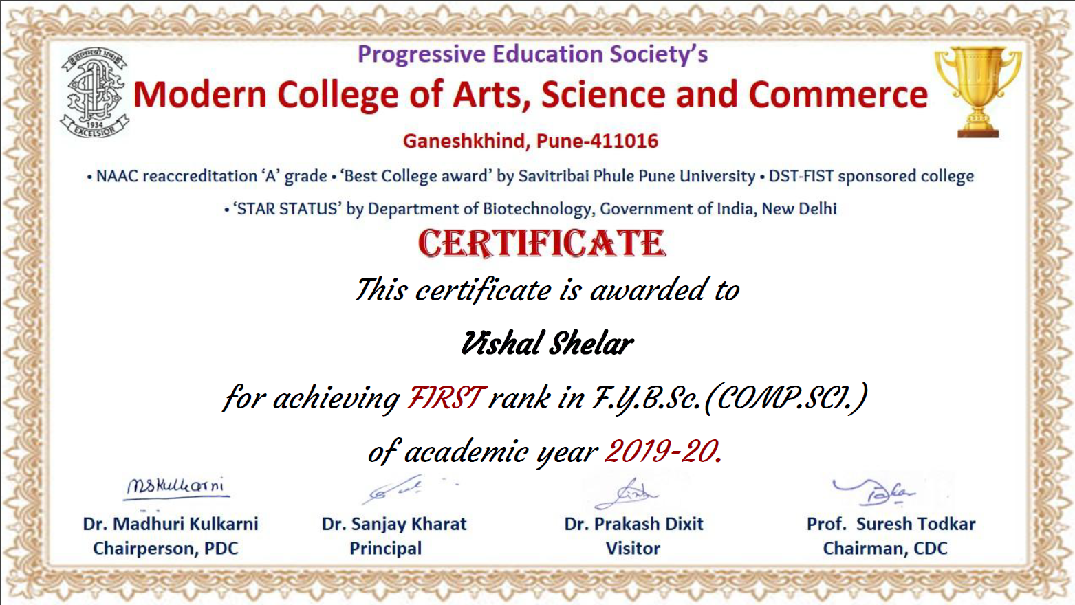 Certificate 1